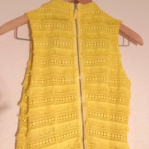 J. Crew yellow fring lace sheath dress - Picture 8 of 10